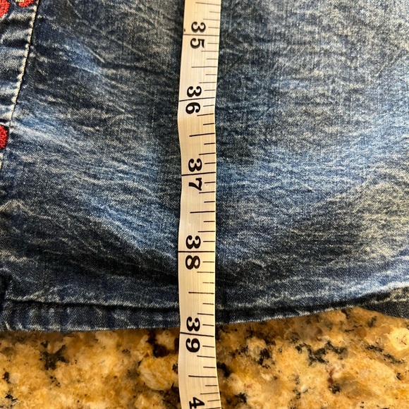 Keer Qiaowa Denim Dress with pockets BOHO SZ Small EUC - Picture 5 of 7